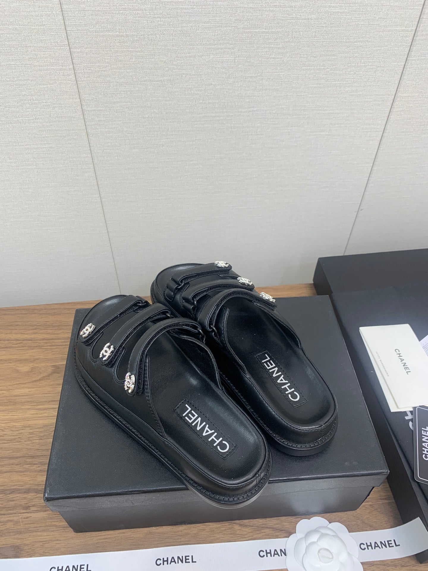 DAD SANDAL IN BLACK LAMBSKIN MULE - 35