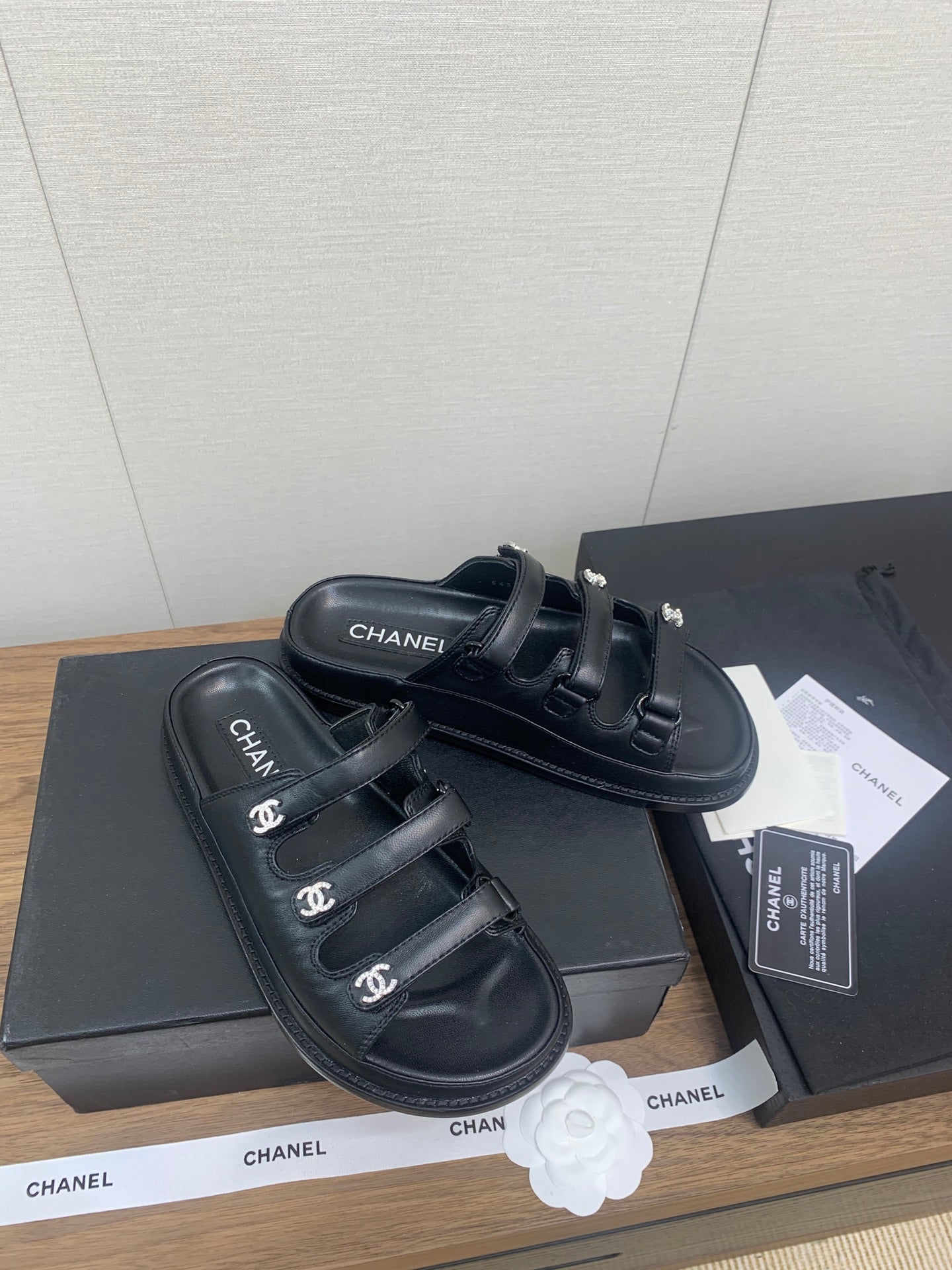 DAD SANDAL IN BLACK LAMBSKIN MULE - 35