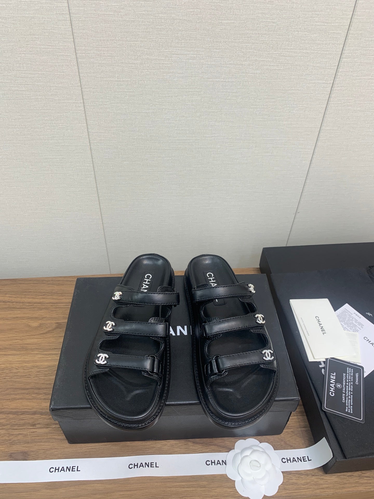 DAD SANDAL IN BLACK LAMBSKIN MULE - 35
