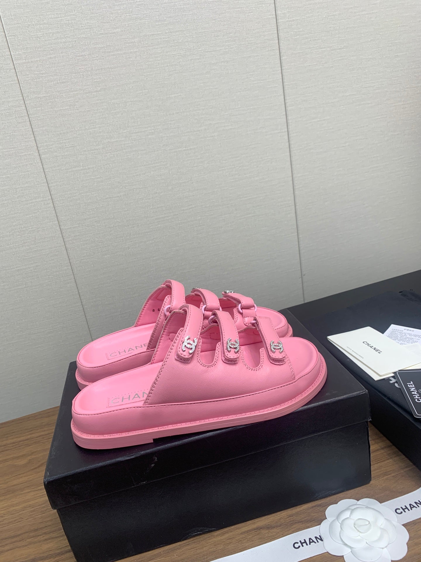 DAD SANDAL IN LIGHT PINK LAMBSKIN MULE - 35