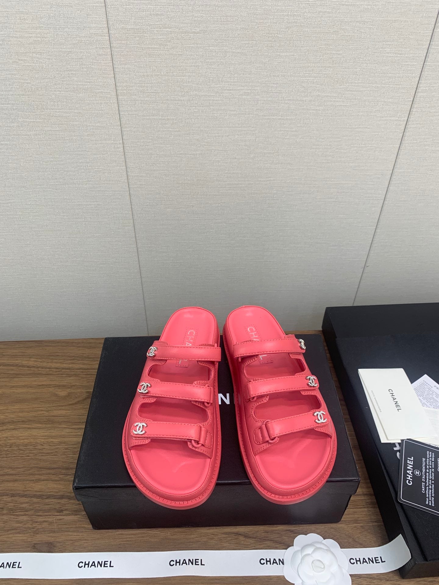 DAD SANDAL IN RED PINK LAMBSKIN MULE - 35