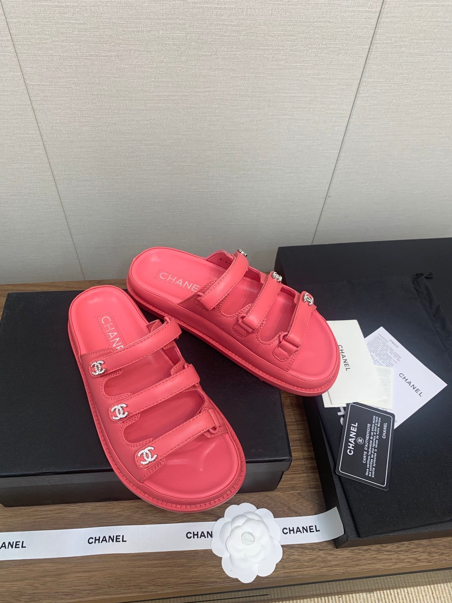 DAD SANDAL IN RED PINK LAMBSKIN MULE - 35