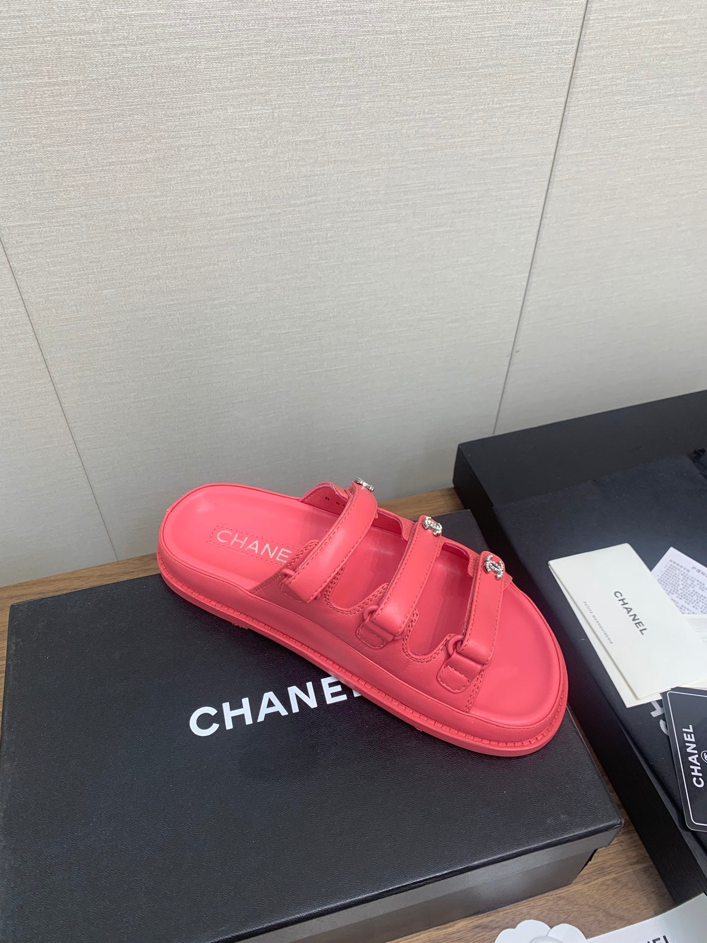 DAD SANDAL IN RED PINK LAMBSKIN MULE - 35