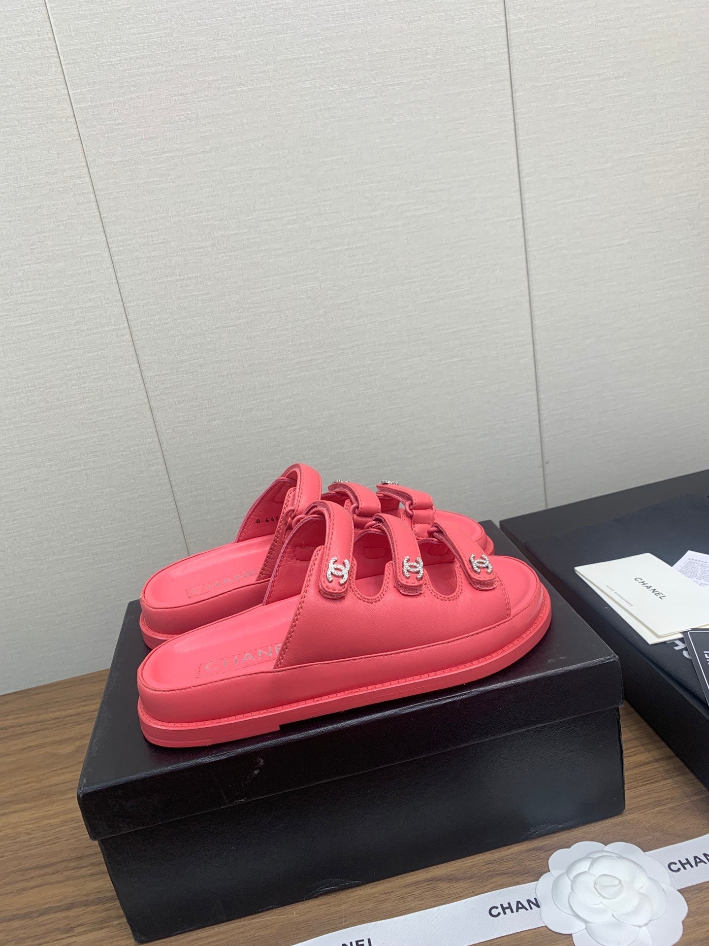 DAD SANDAL IN RED PINK LAMBSKIN MULE - 35