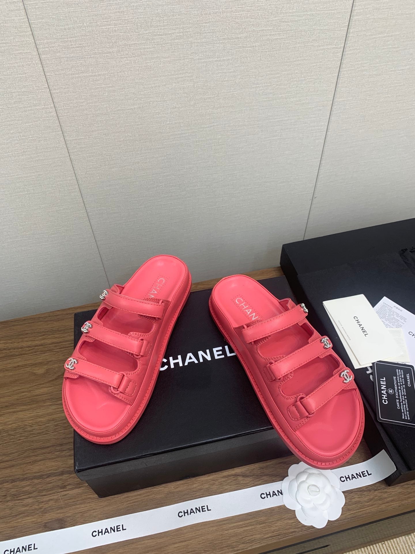 DAD SANDAL IN RED PINK LAMBSKIN MULE - 35