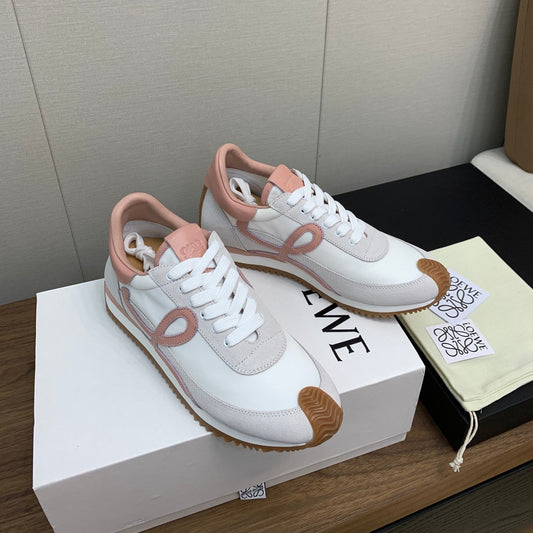 LW FLOW RUNNER SNEAKER WHITE-PEACHY SUEDE - 35