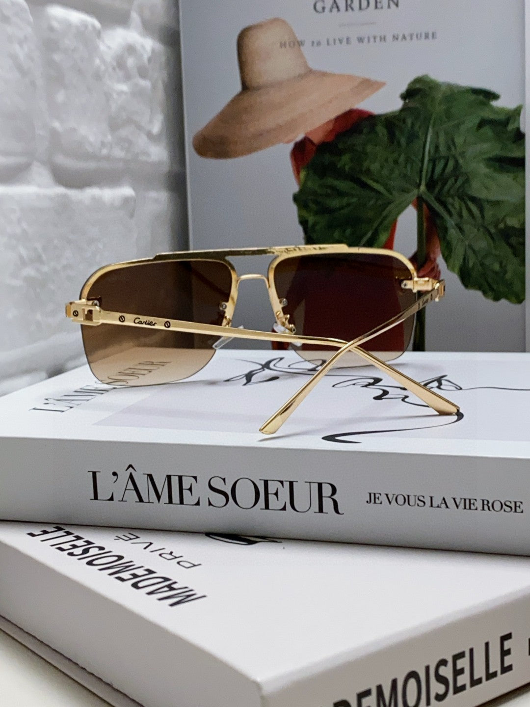PANTHÈRE SQUARE FRAME SUNGLASSES 543534 IN METAL - Blue