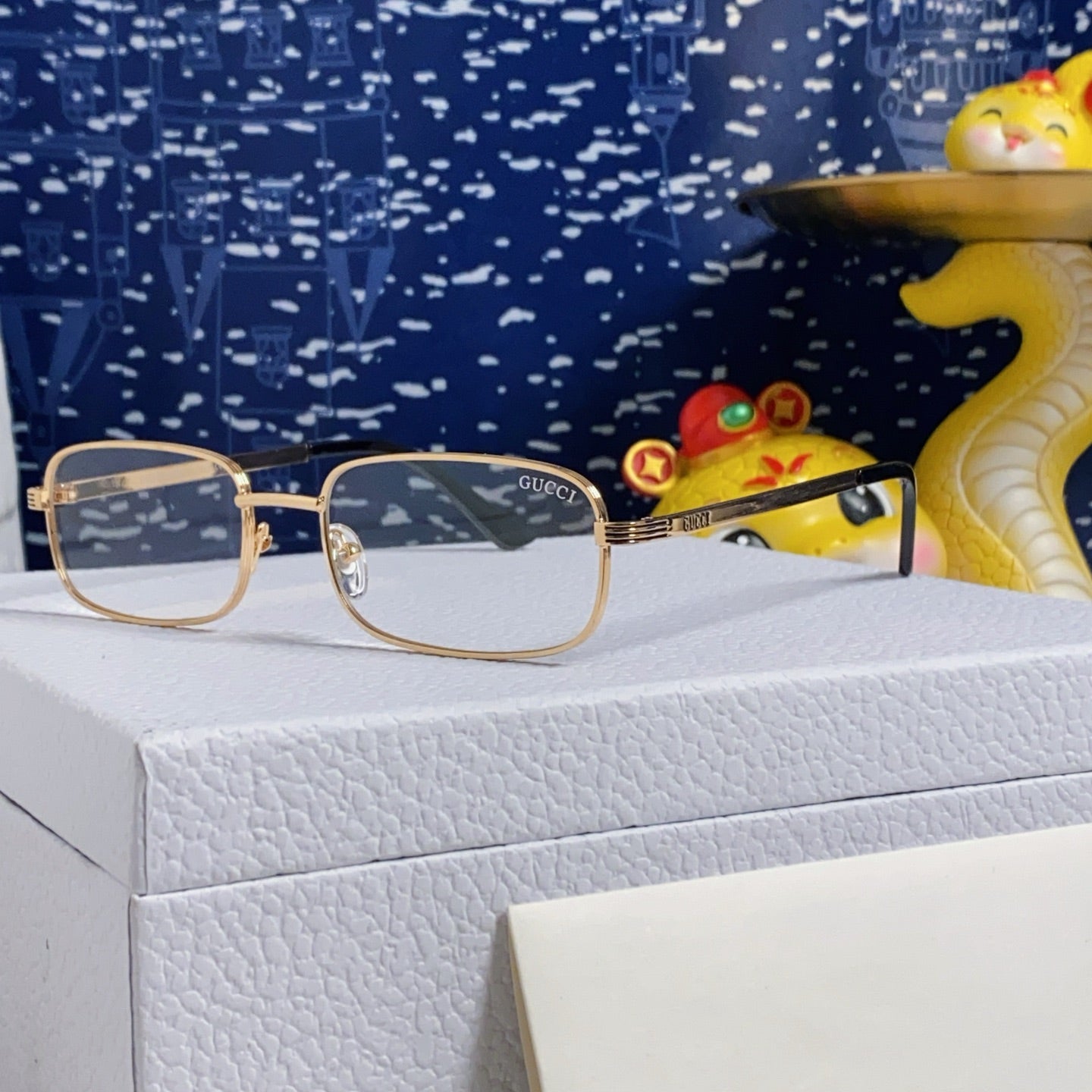 RECTANGULAR FRAME SUNGLASSES GG1457S IN METAL - Black