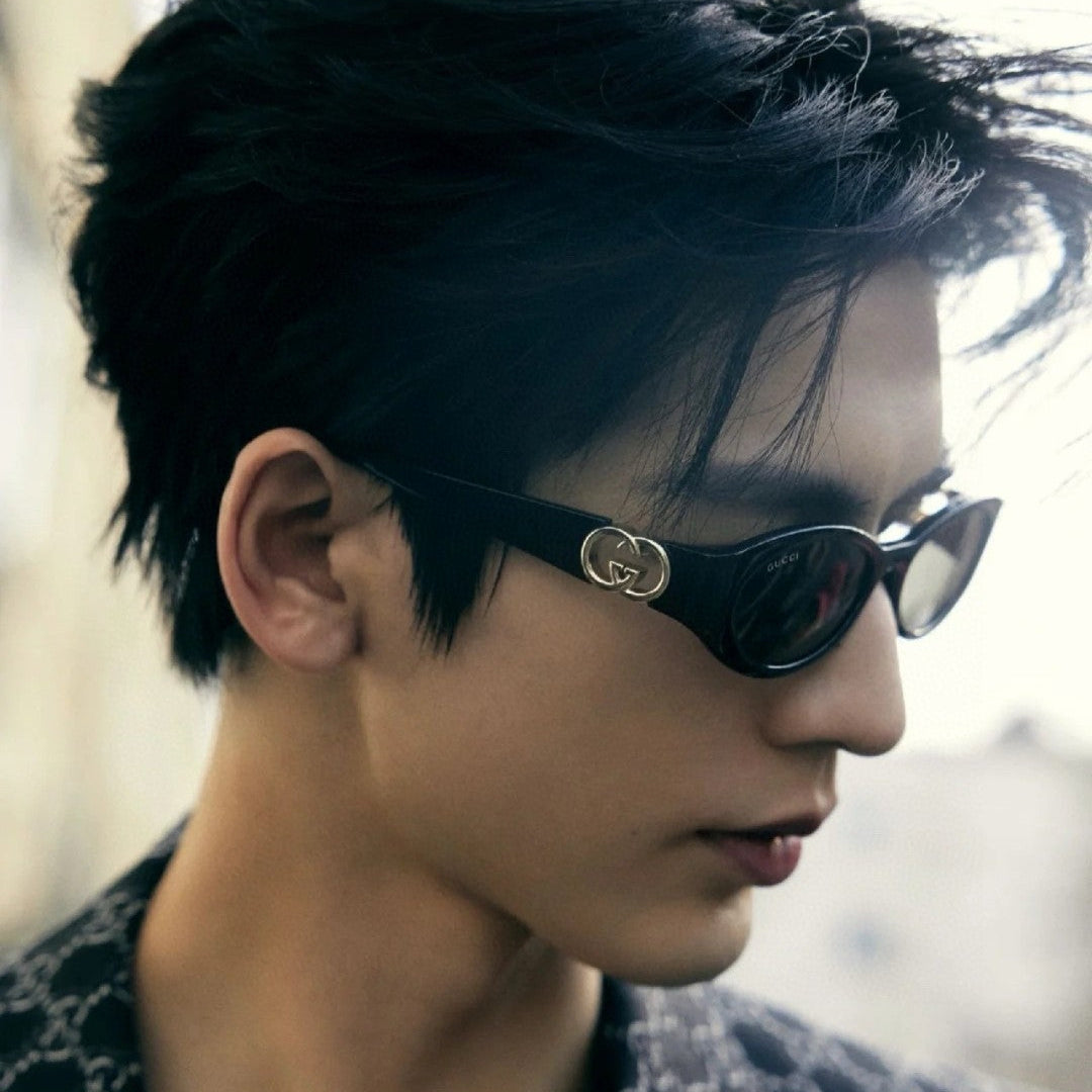 OVAL FRAME SUNGLASSES GG1662SA IN ACETATE - Purple