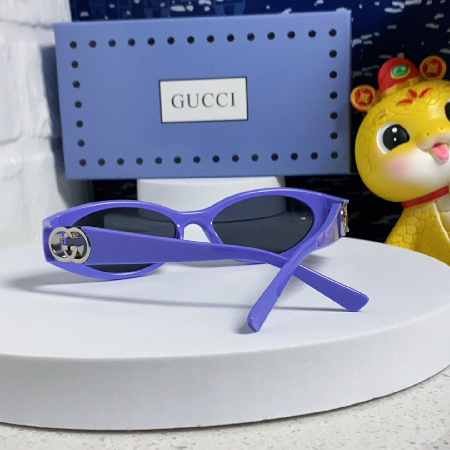 OVAL FRAME SUNGLASSES GG1662SA IN ACETATE - Purple