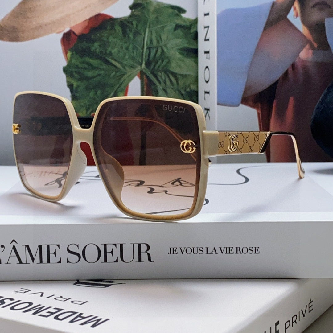 SQUARE FRAME SUNGLASSES  567447 IN ACETATE - Brown