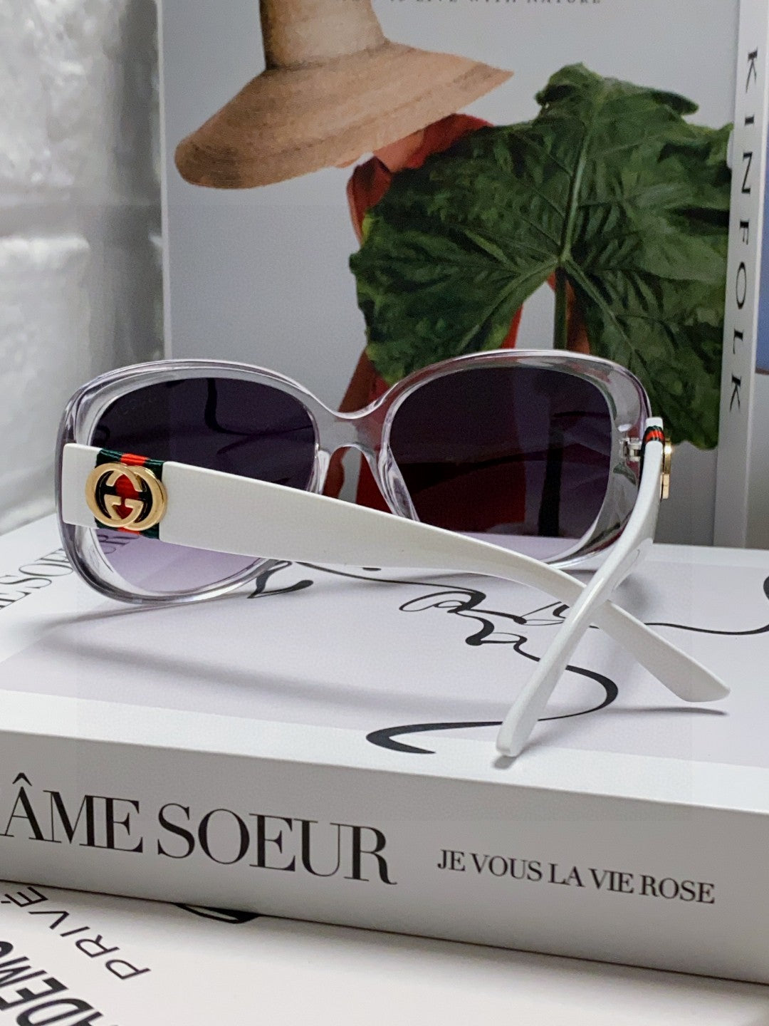 ROUND FRAME SUNGLASSES 567450 IN ACETATE - Black