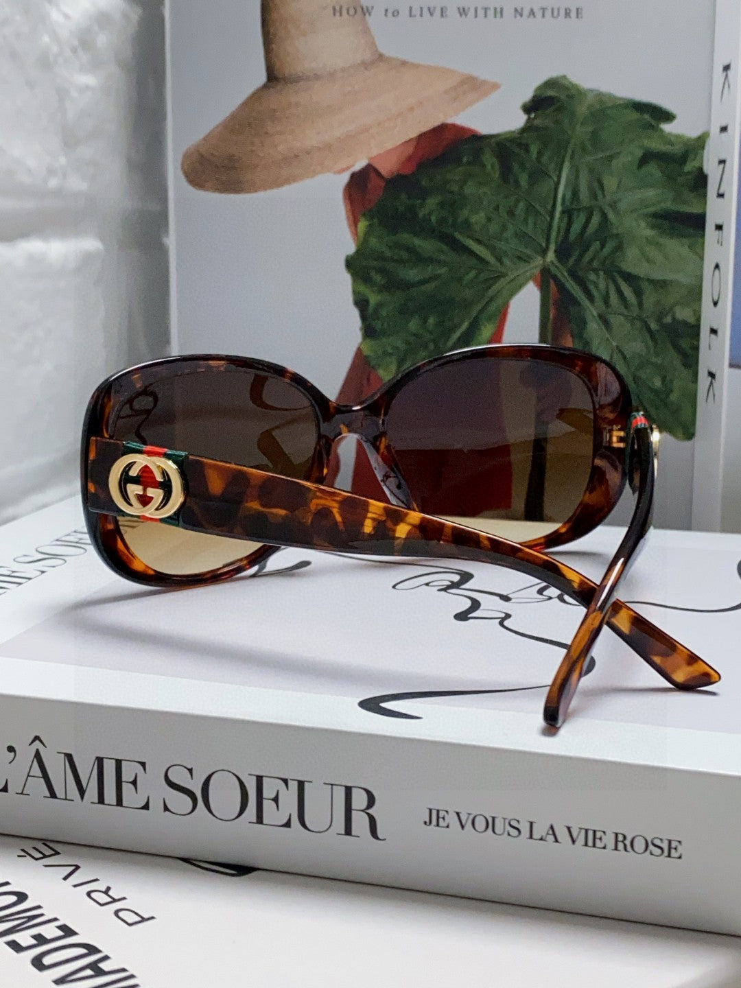 ROUND FRAME SUNGLASSES 567450 IN ACETATE - Black