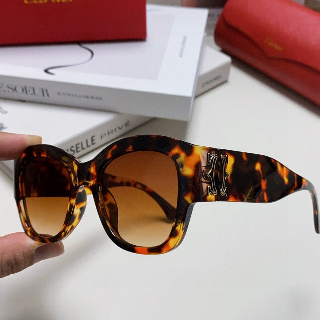 CHUNKY SQUARE FRAME SUNGLASSES 533149 IN ACETATE - Brown