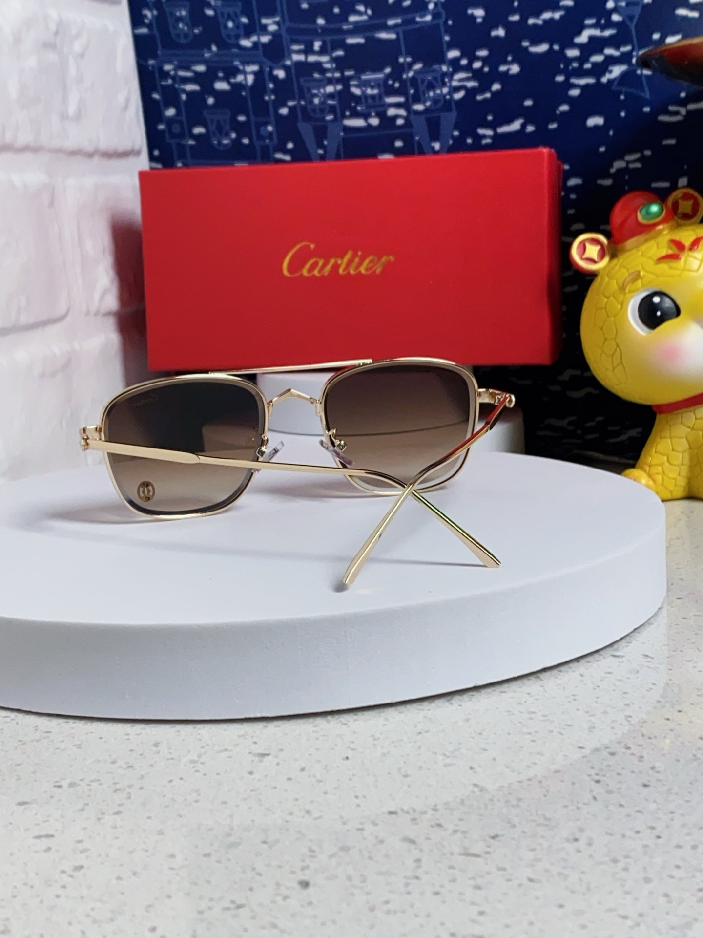 PREMIÈRE SQUARE FRAME SUNGLASSES 533240 IN METAL - Light purple