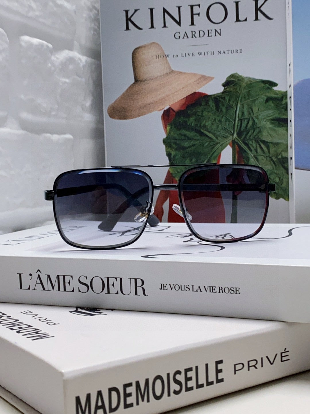 SQUARE FRAME SUNGLASSES 570213 IN METAL - Smoke