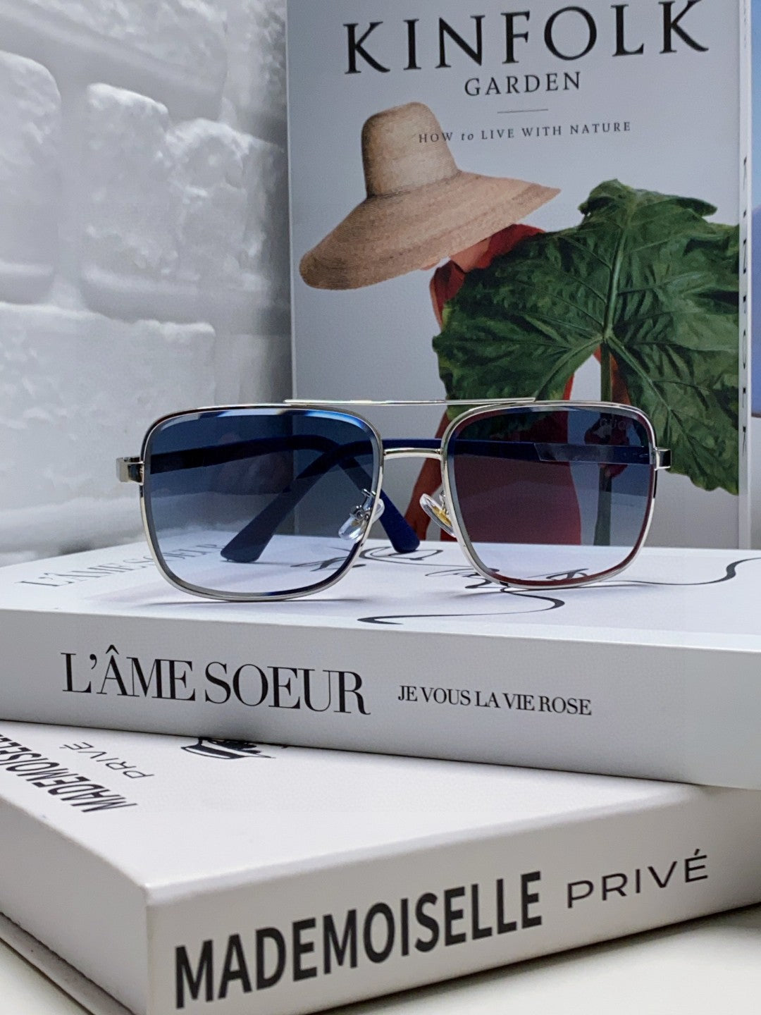 SQUARE FRAME SUNGLASSES 570213 IN METAL - Smoke