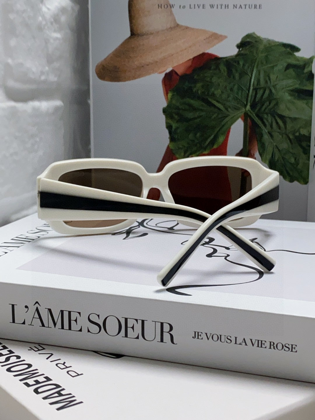 RECTANGULAR FRAME SUNGLASSES 570237 IN ACETATE - Black