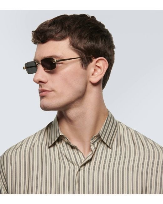 SANTOS RECTANGULAR FRAME SUNGLASSES CT0473S IN METAL - Purple