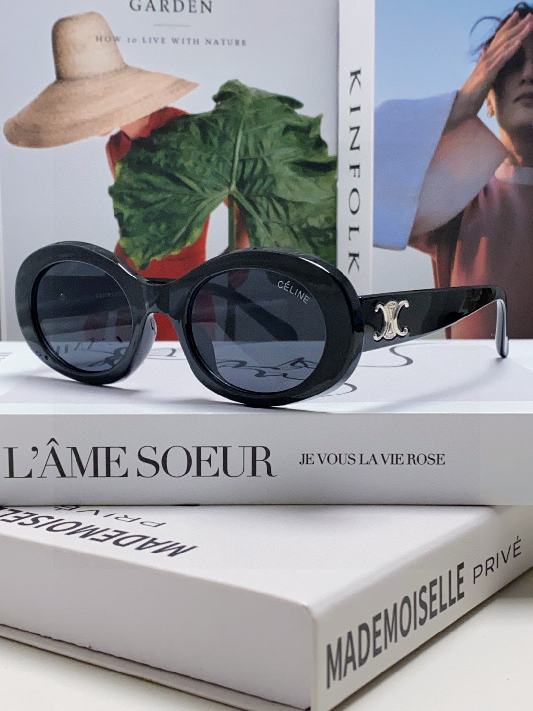 TRIOMPHE SUNGLASSES CL40194 IN ACETATE - Black/Gold Logo