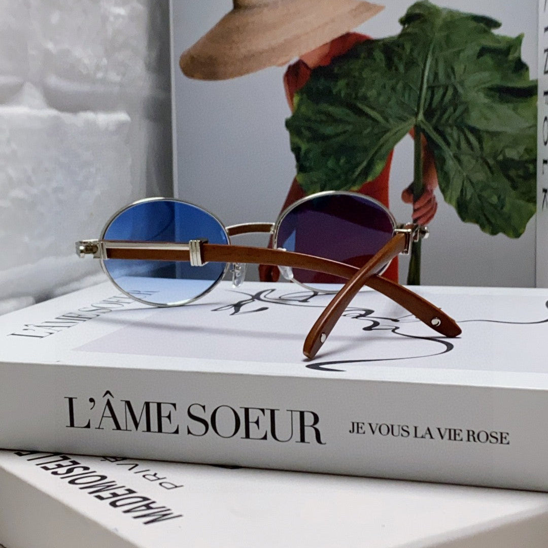 PREMIÈRE ROUND FRAME SUNGLASSES CT0464S IN METAL - Gradient brown
