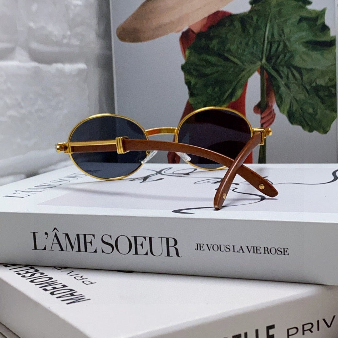 PREMIÈRE ROUND FRAME SUNGLASSES CT0464S IN METAL - Gradient brown