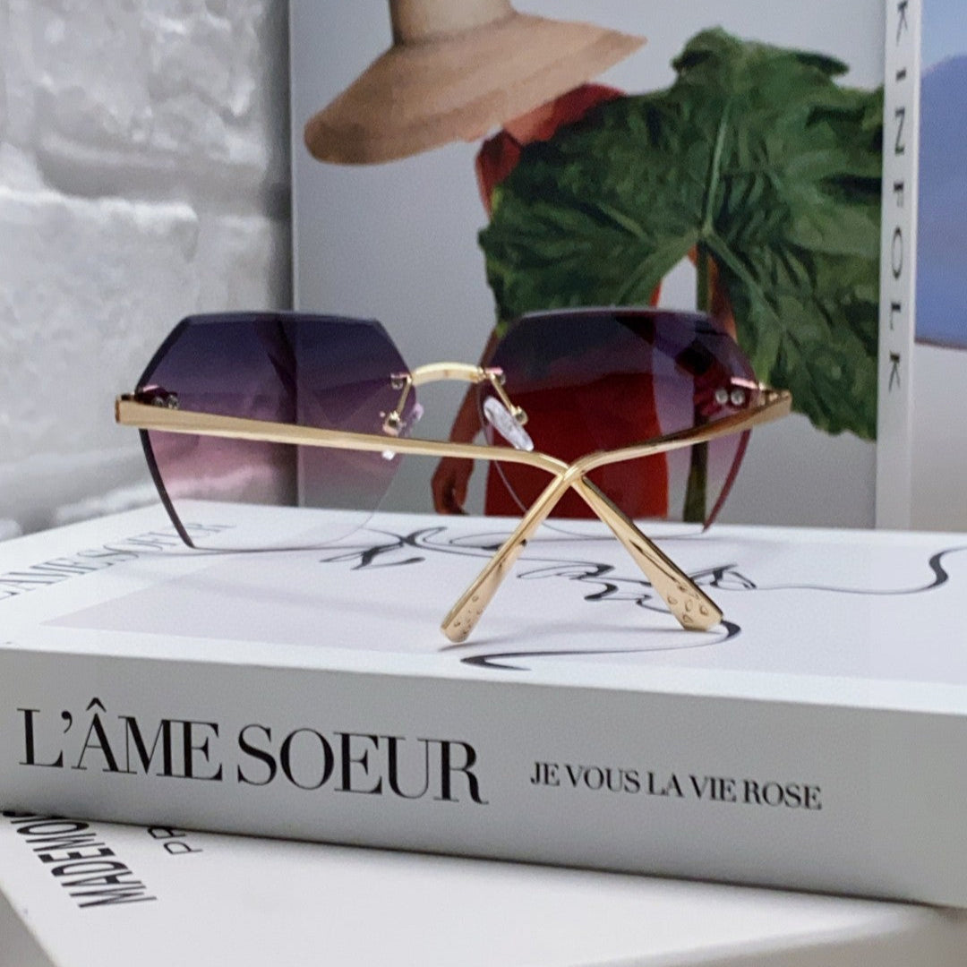 PANTHÈRE AVIATOR FRAME SUNGLASSES  575780 IN METAL - Black