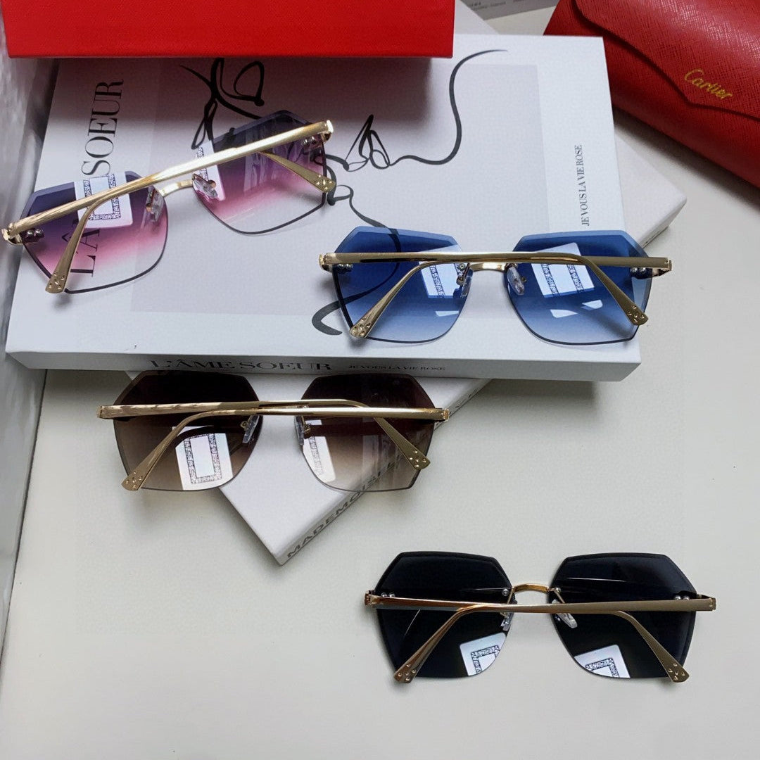 PANTHÈRE AVIATOR FRAME SUNGLASSES  575780 IN METAL - Black