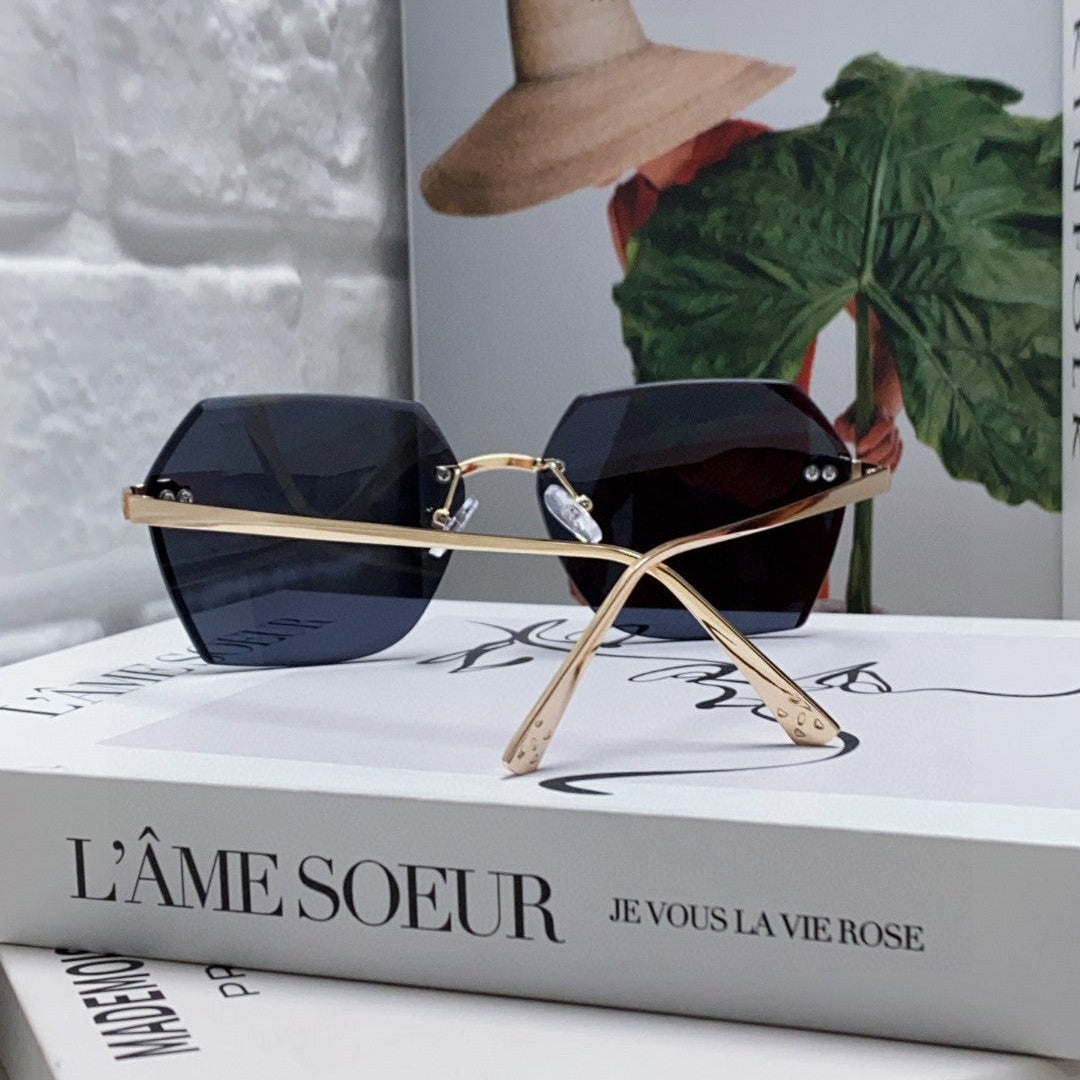 PANTHÈRE AVIATOR FRAME SUNGLASSES  575780 IN METAL - Black