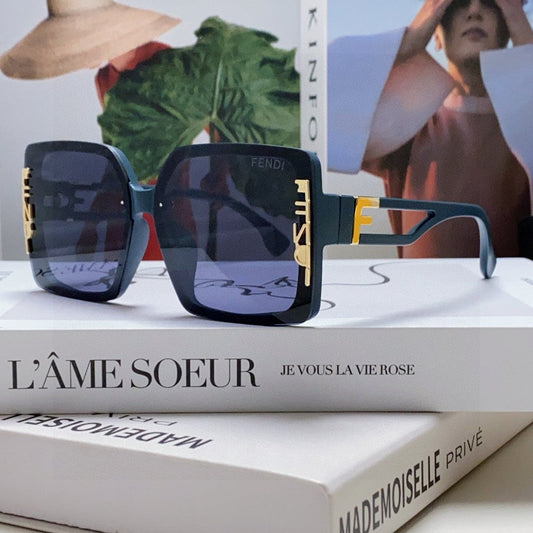 FF DIAMONDS SQUARE FRAME SUNGLASSES 575802 IN ACETATE - Dark blue