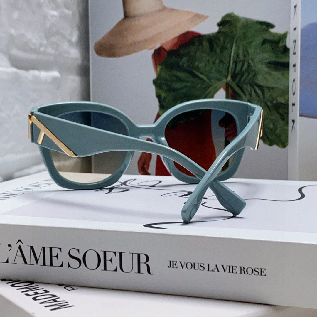 ROMA SQUARE FRAME SUNGLASSES 542083 IN ACETATE - Blue
