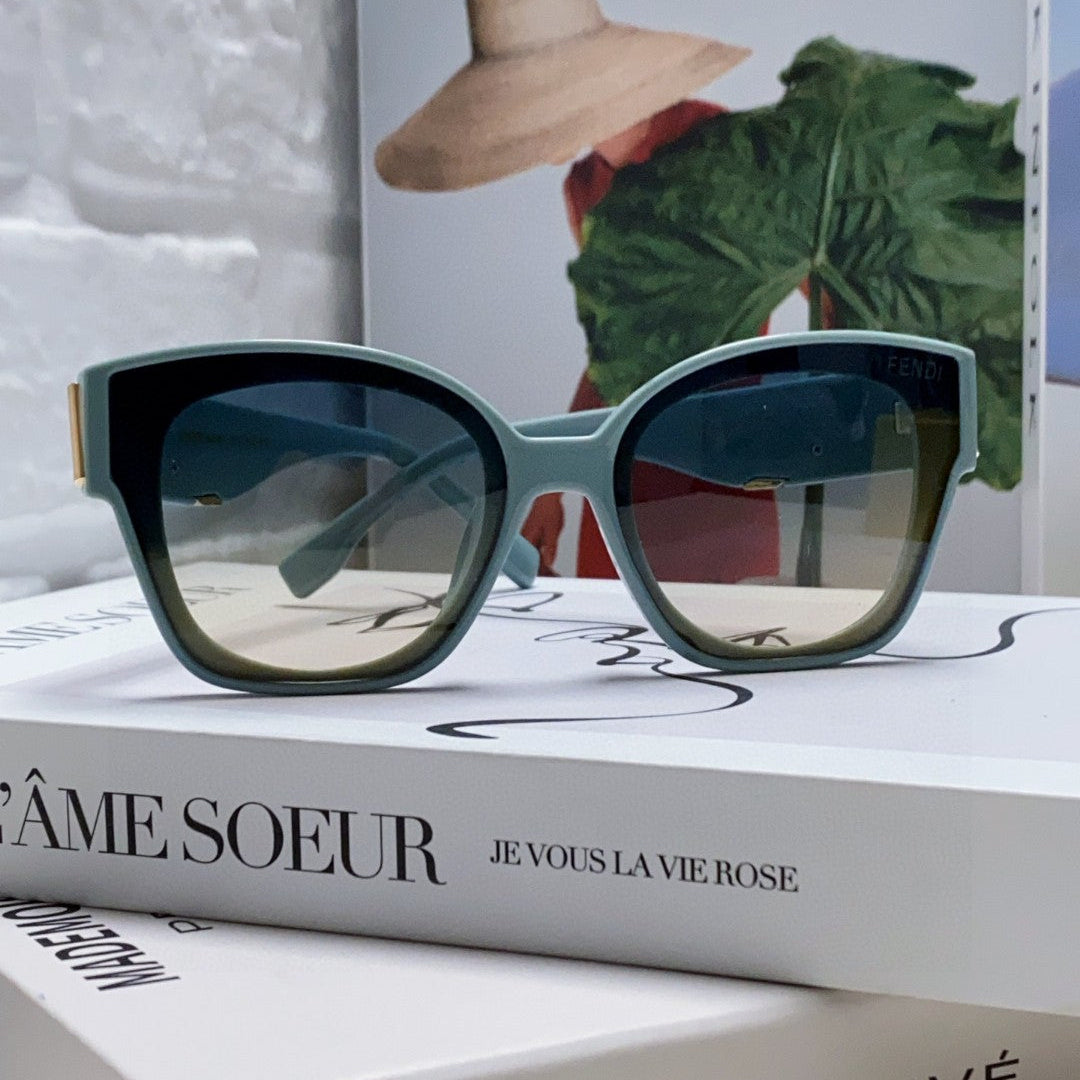 ROMA SQUARE FRAME SUNGLASSES 542083 IN ACETATE - Blue