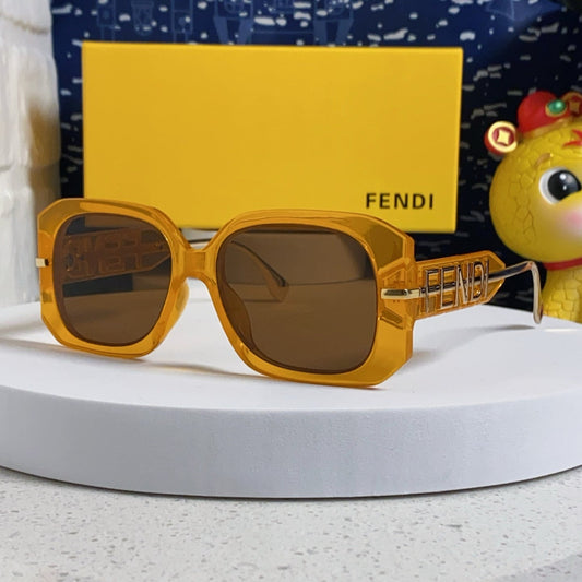 OVERSIZES FF DIAMONDS SQUARE SUNGLASSES 551639 IN ACETATE - Orange