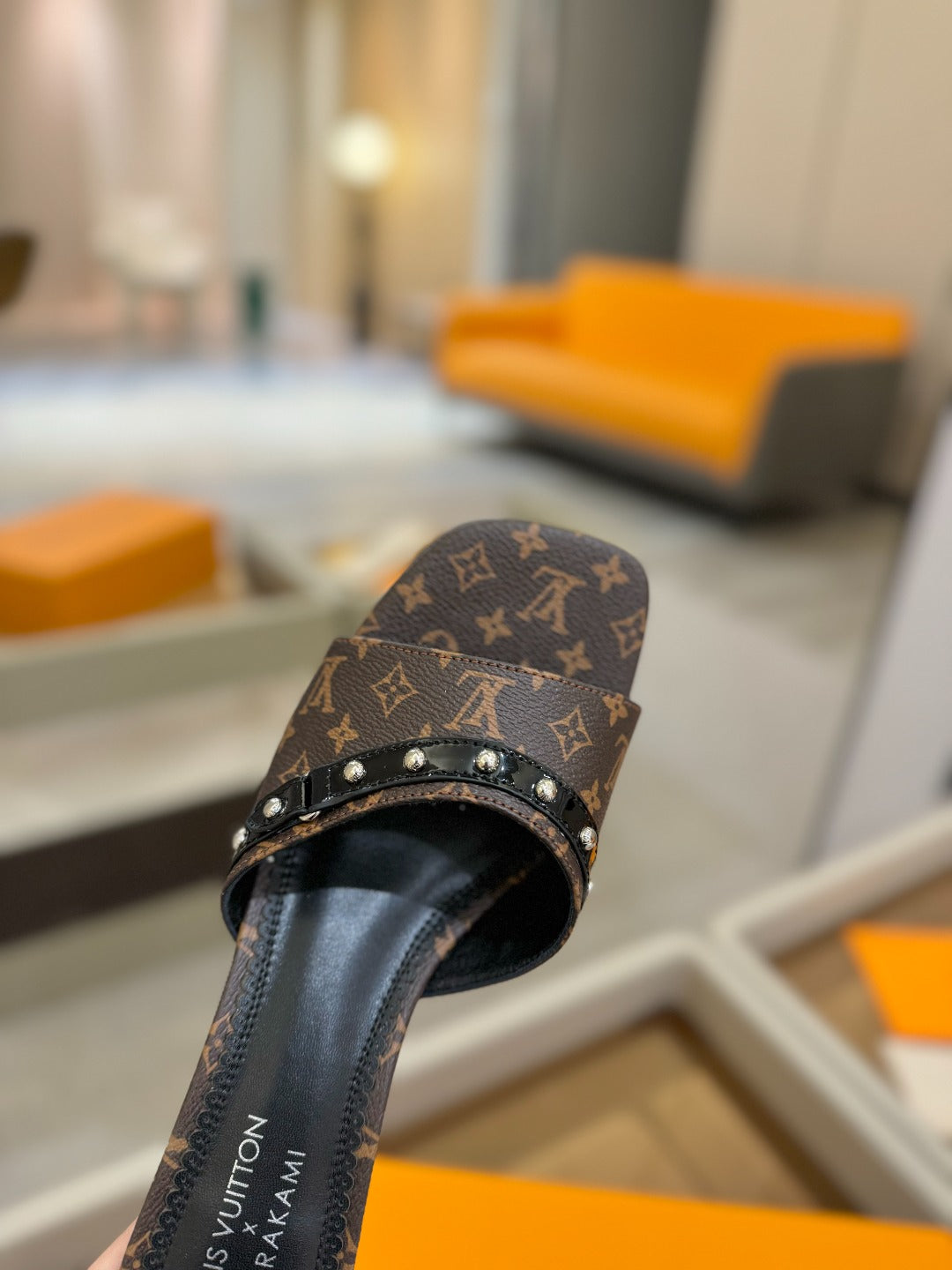 LV X TM 6AM HIGH 4 CM MULE IN CHOCOLATE BROWN MONOGRAM CALFSKIN - 34