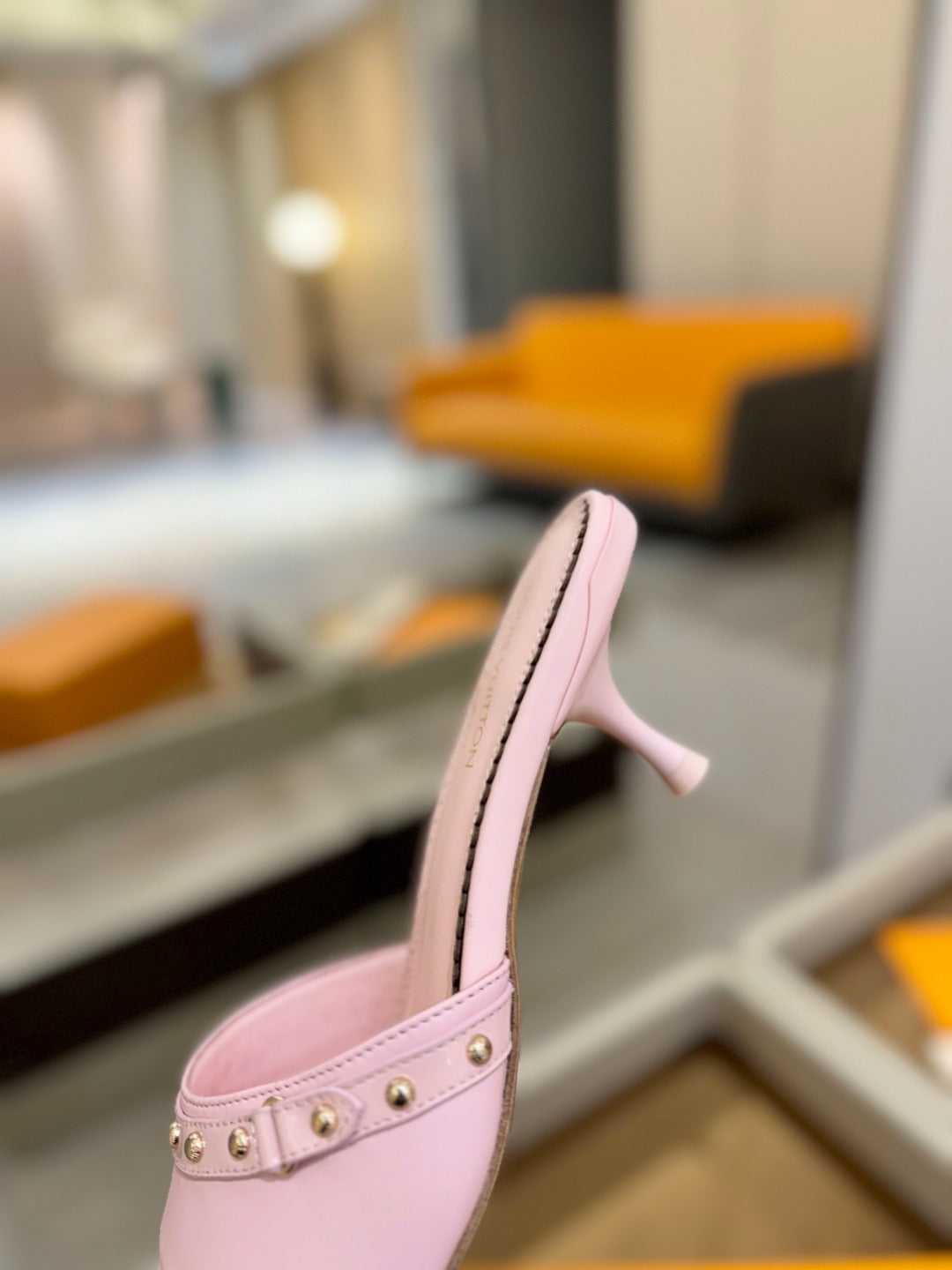 LV X TM 6AM HIGH 4 CM MULE IN LIGHT PINK CALFSKIN - 34