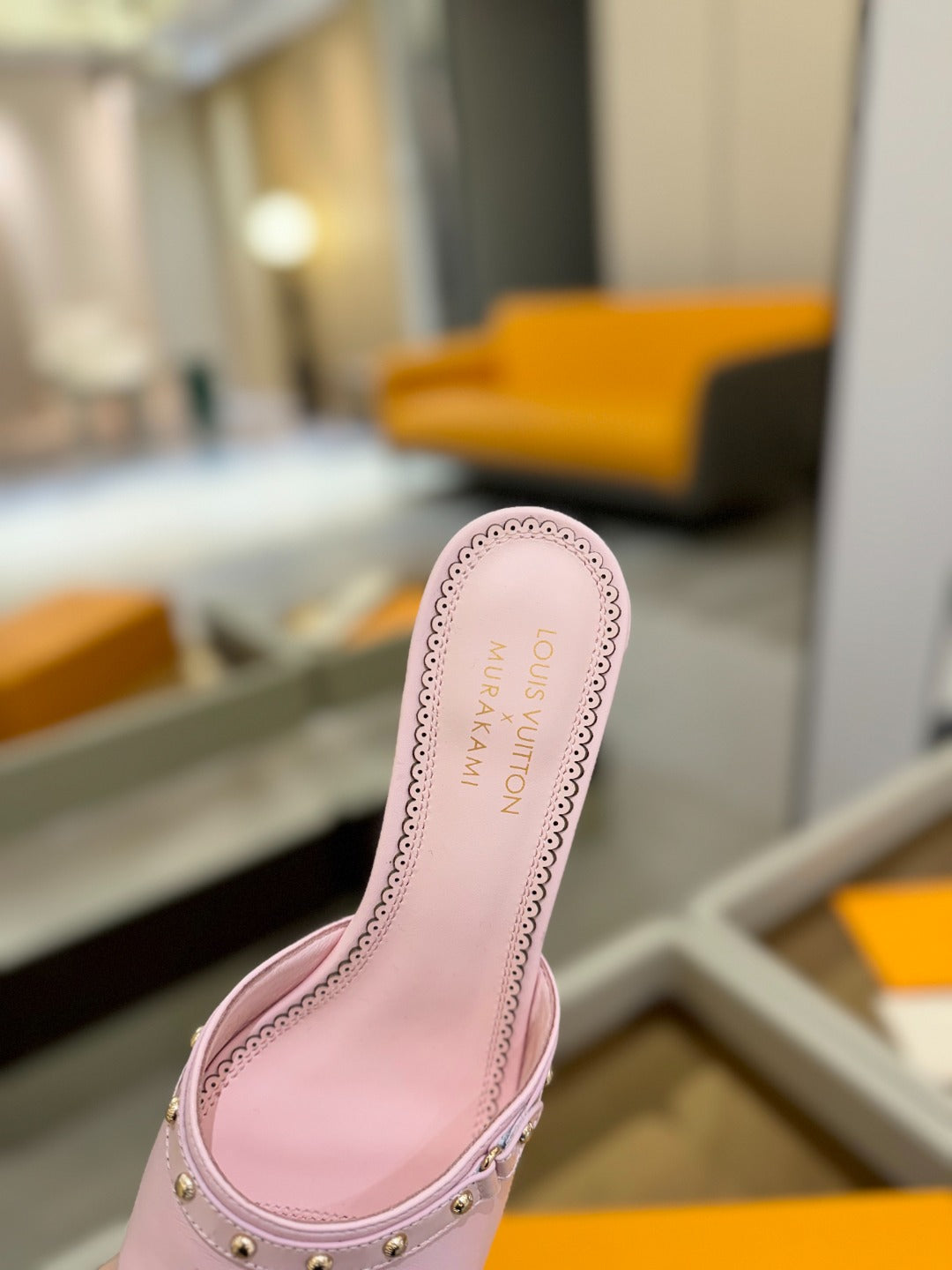 LV X TM 6AM HIGH 4 CM MULE IN LIGHT PINK CALFSKIN - 34