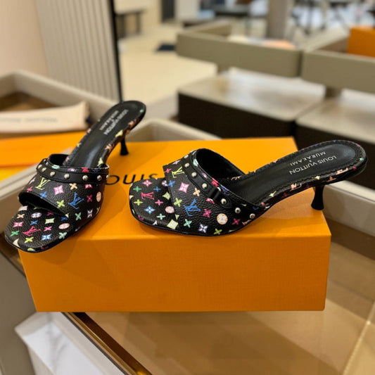 LV X TM 6AM HIGH 4 CM MULE IN BLACK MONOGRAM CALFSKIN - 34