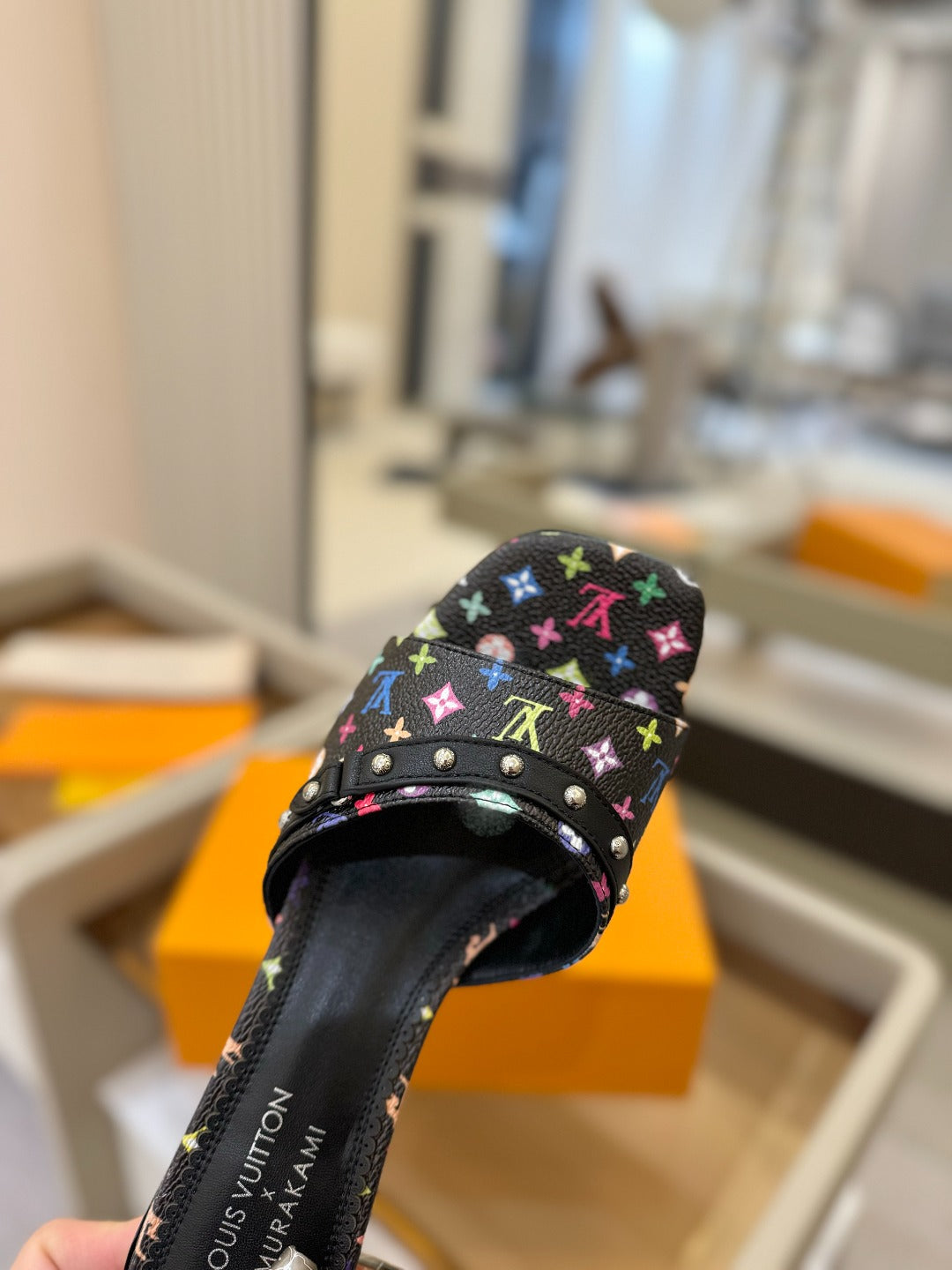 LV X TM 6AM HIGH 4 CM MULE IN BLACK MONOGRAM CALFSKIN - 34