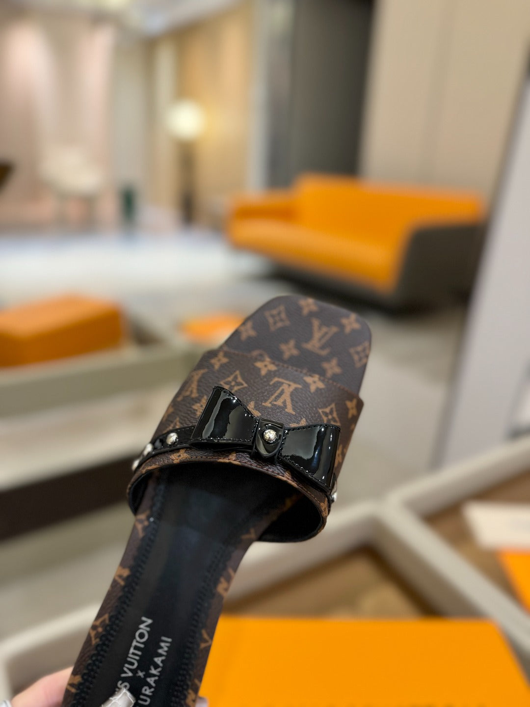 LV X TM 6AM FLAT MULE IN CHOCOLATE BROWN MONOGRAM CALFSKIN - 34