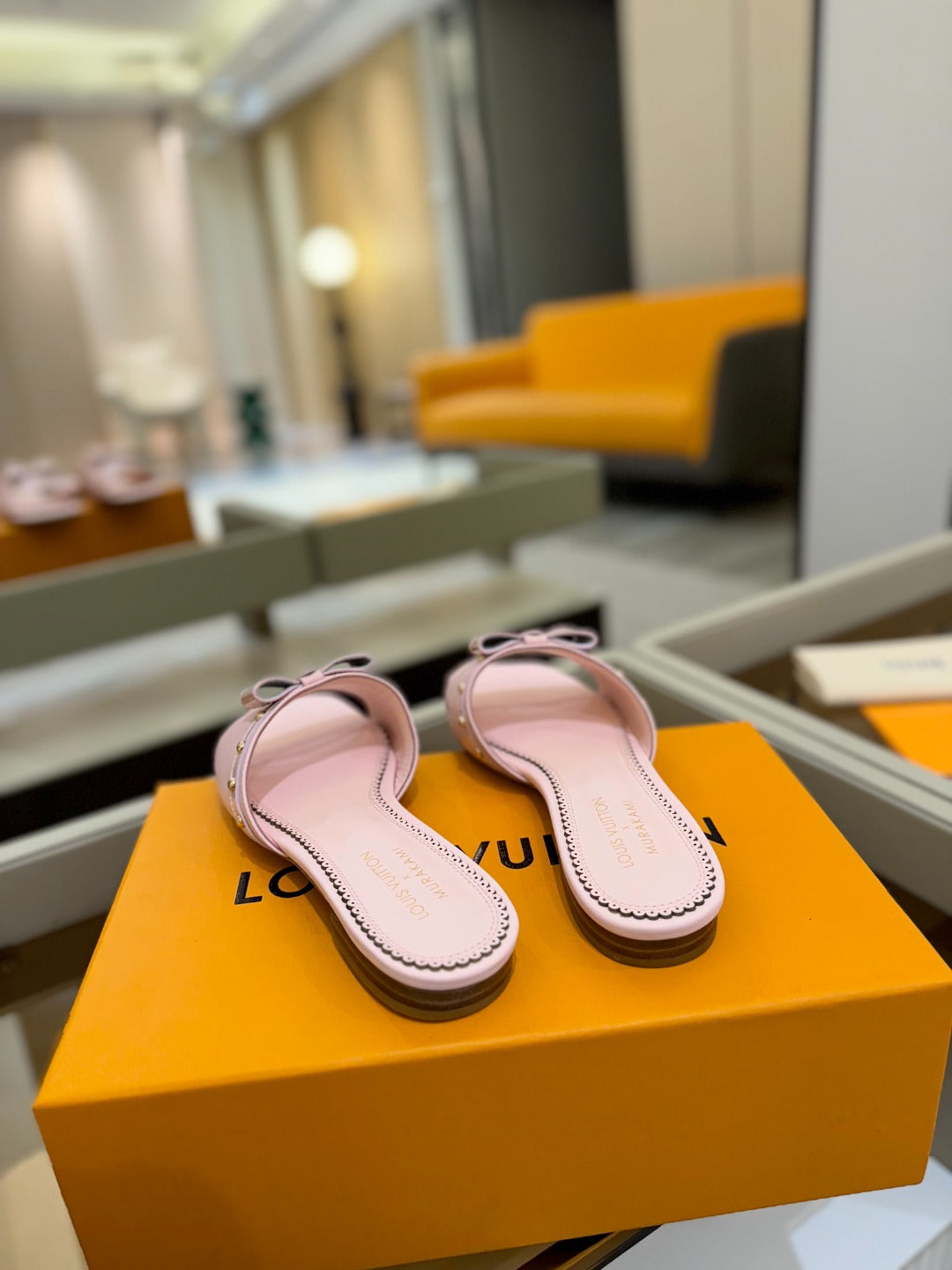 LV X TM 6AM FLAT MULE IN BABY PINK CALFSKIN - 34