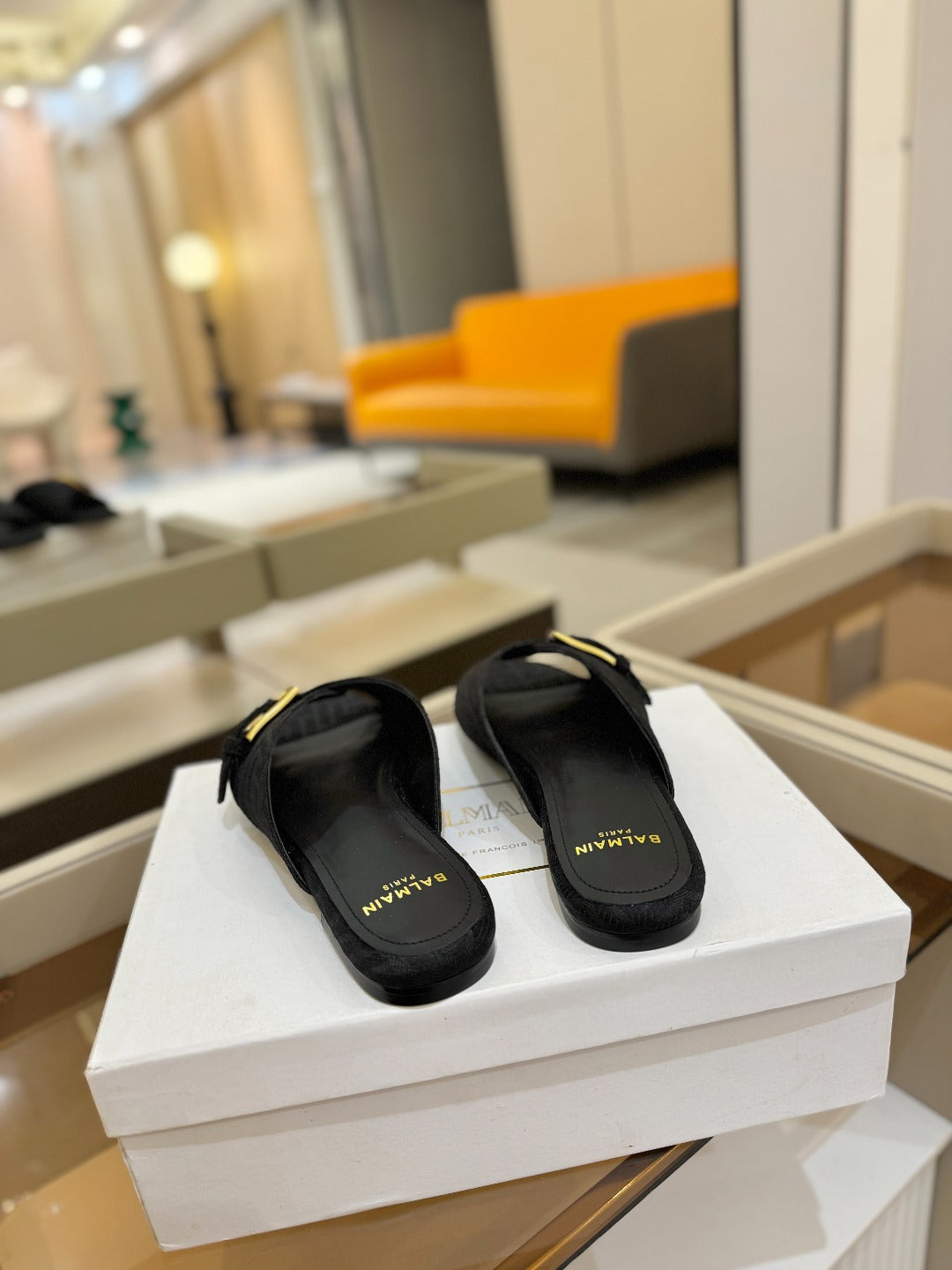 БОСОНІЖКИ BALMAIN 26S З ЧОРНОГО ПОЛОТНА