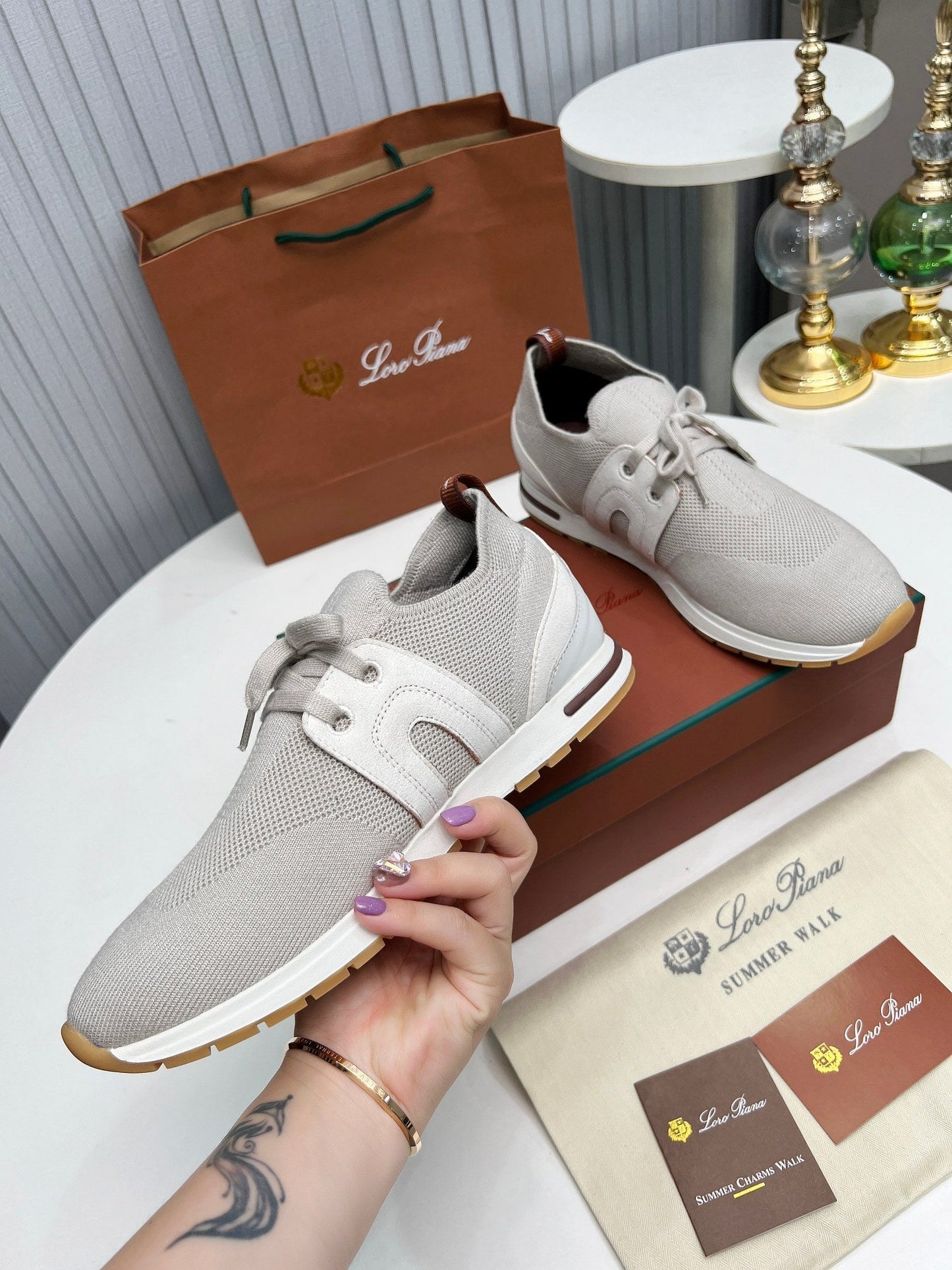 LP 360 FLEXY WALK SNEAKER LIGHT GRAY FABRICS - 35