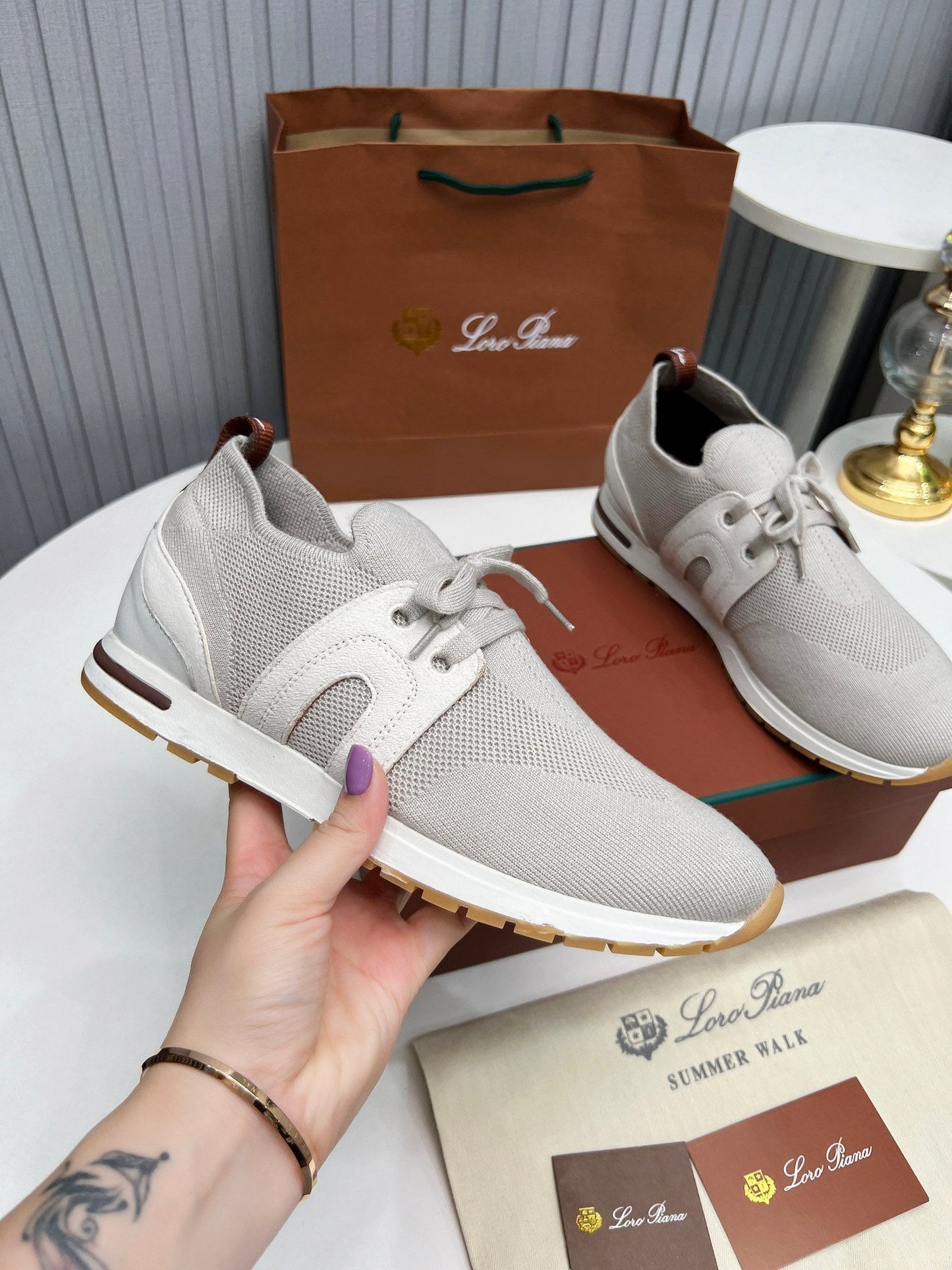 LP 360 FLEXY WALK SNEAKER LIGHT GRAY FABRICS - 35