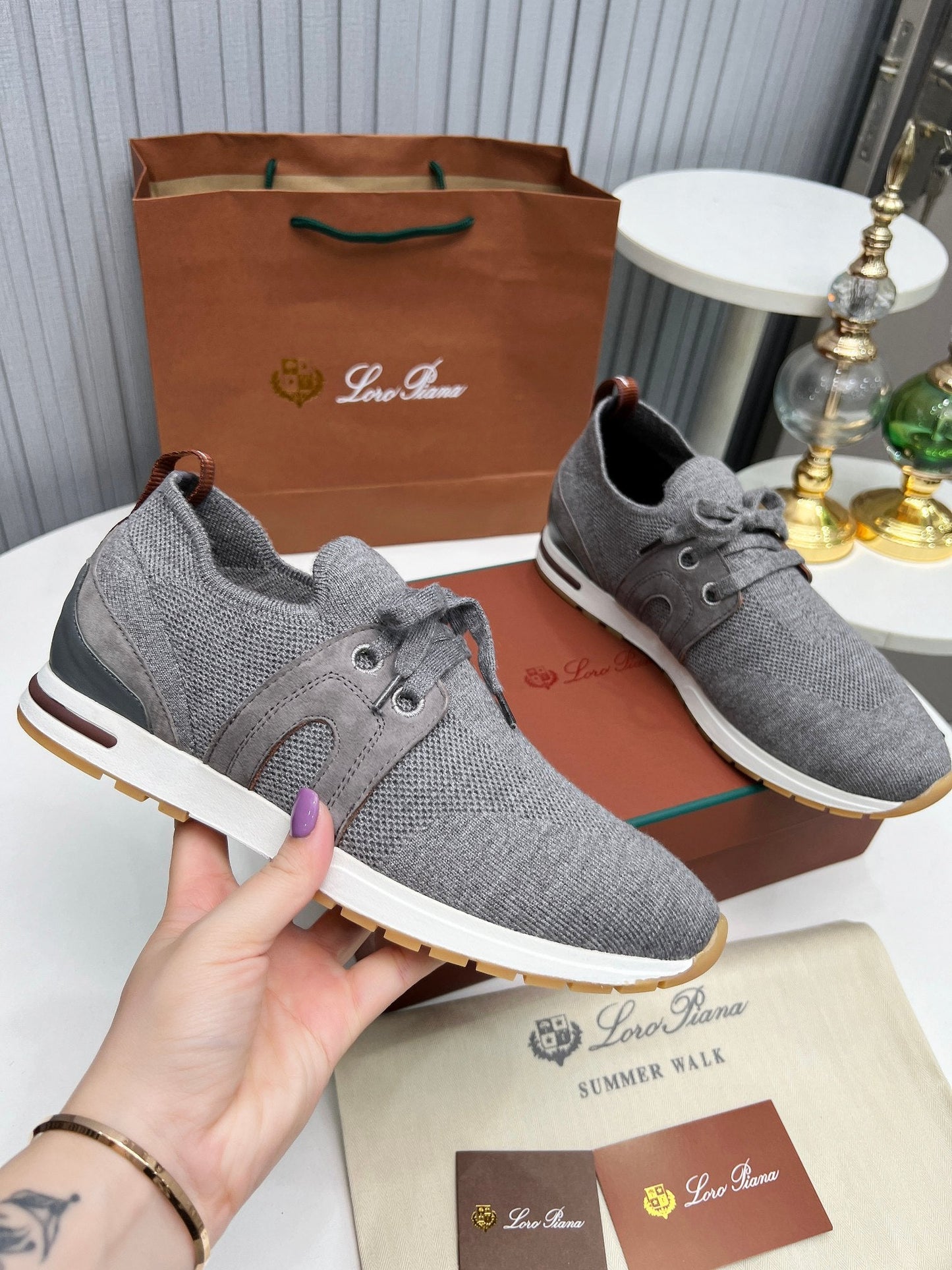 LP 360 FLEXY WALK SNEAKER GRAY FABRICS - 35