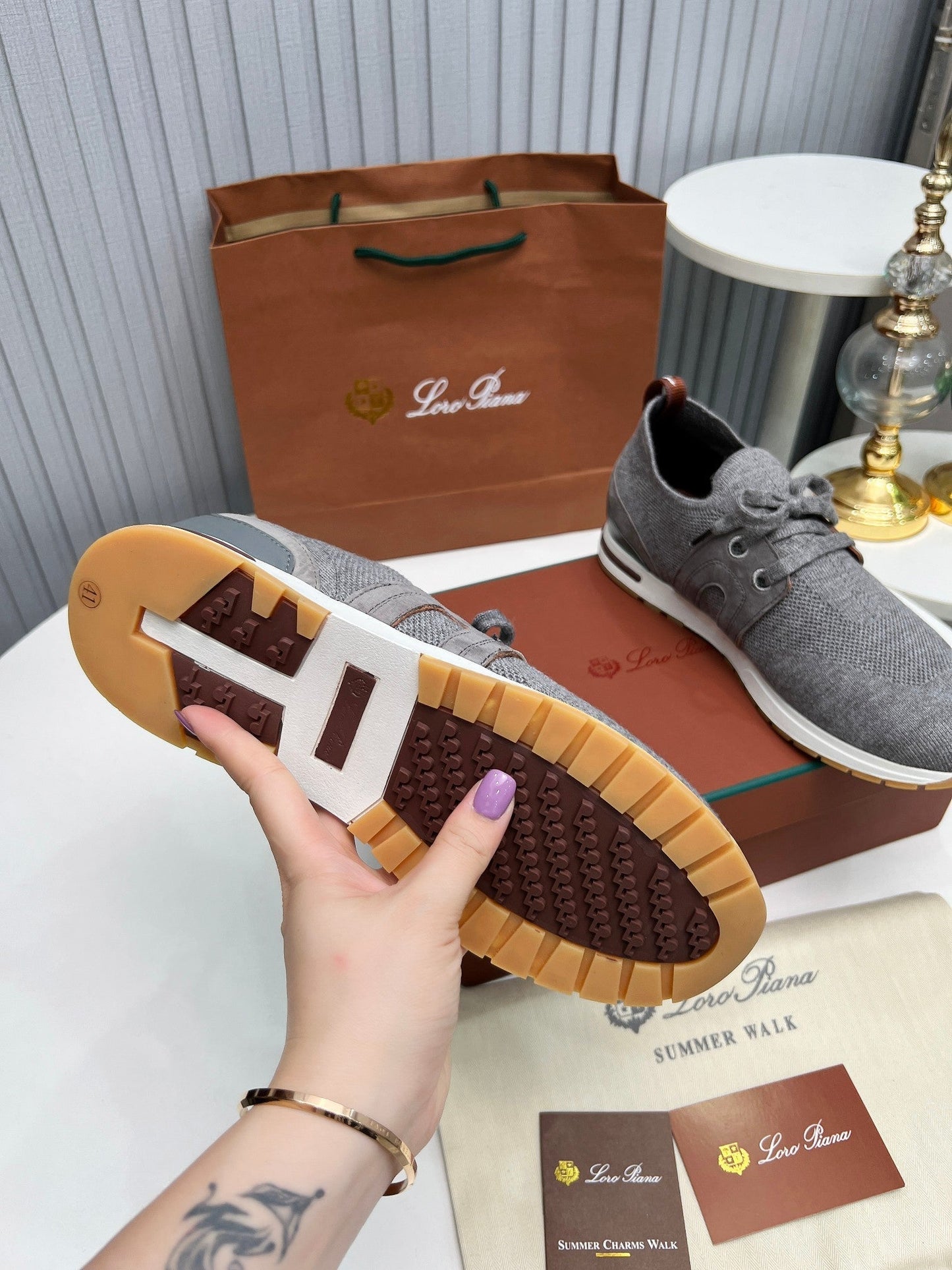 LP 360 FLEXY WALK SNEAKER GRAY FABRICS - 35