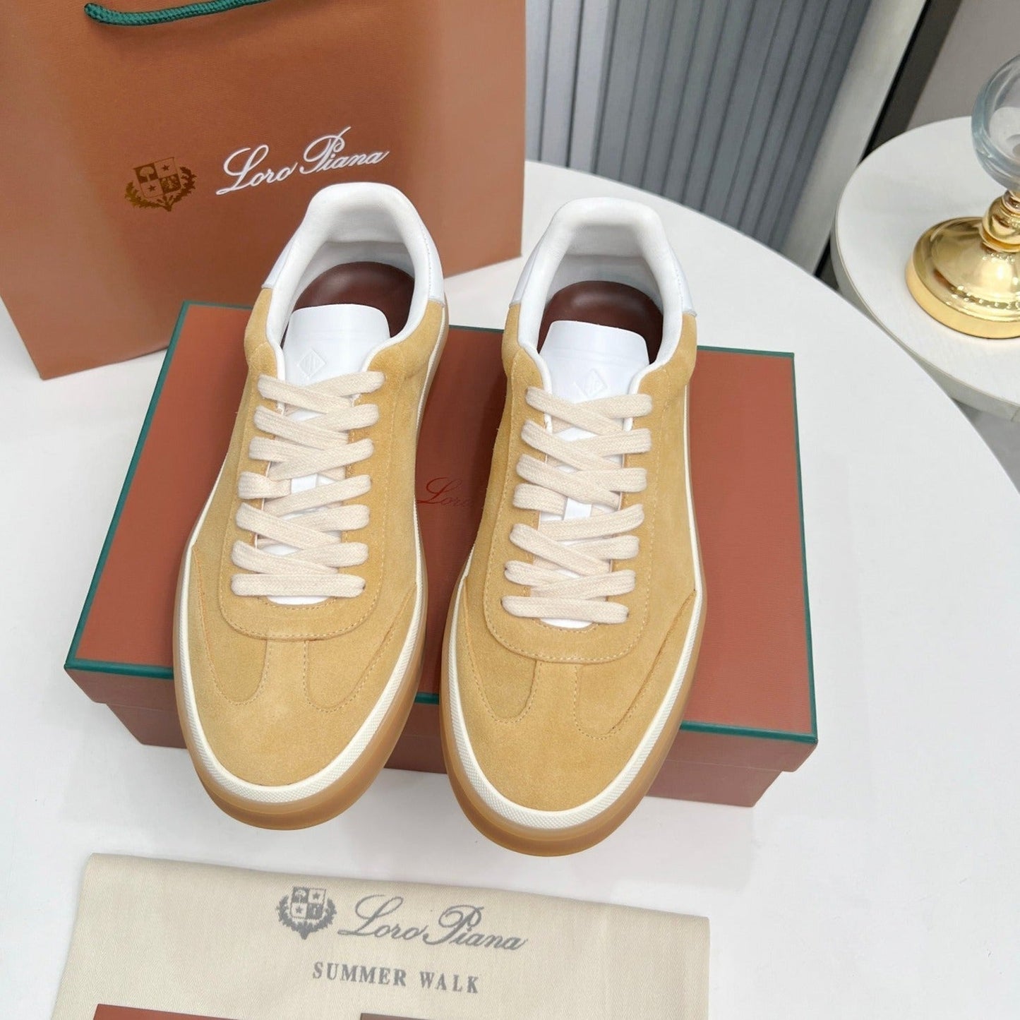 LP TENNIS WALK SNEAKERS TAWNY SUEDE - 35