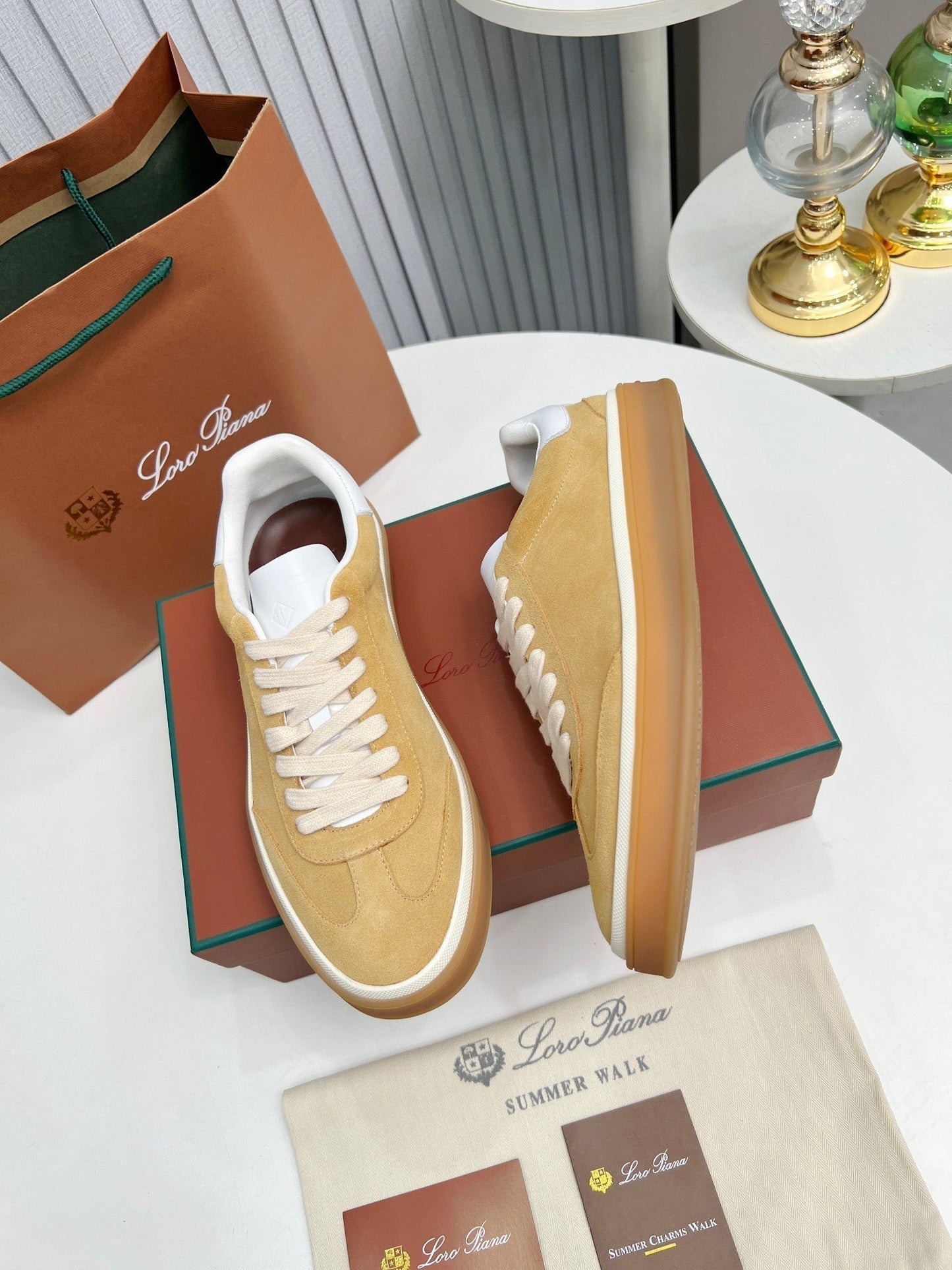 LP TENNIS WALK SNEAKERS TAWNY SUEDE - 35