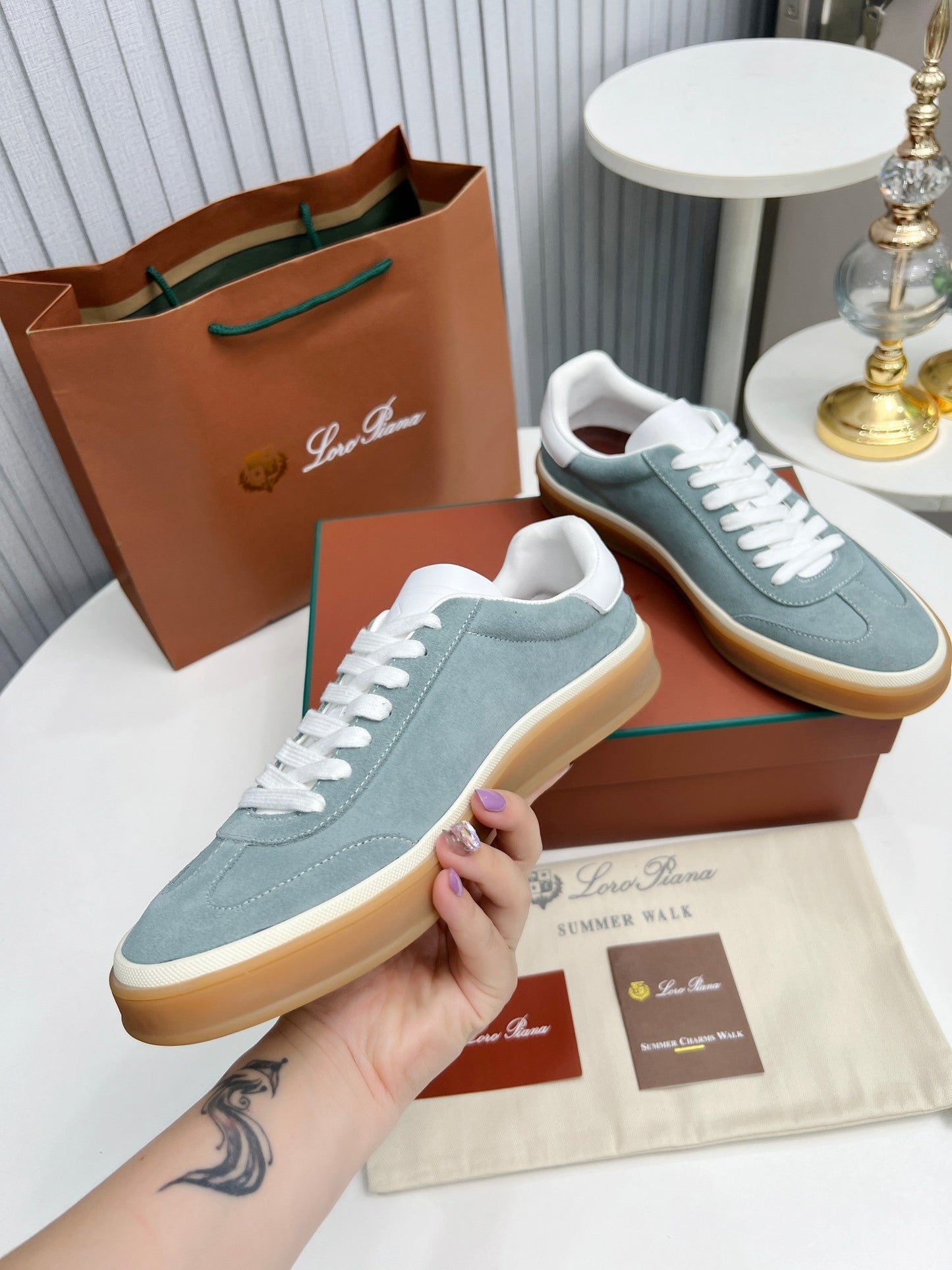 LP TENNIS WALK SNEAKERS STONE SUEDE - 35