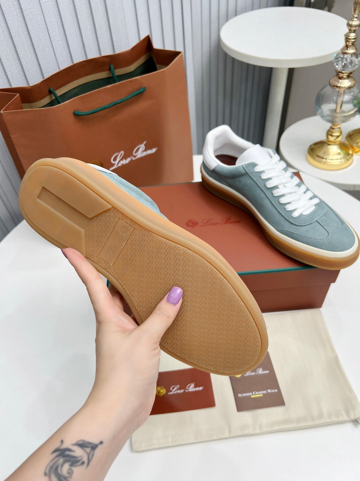 LP TENNIS WALK SNEAKERS STONE SUEDE - 35