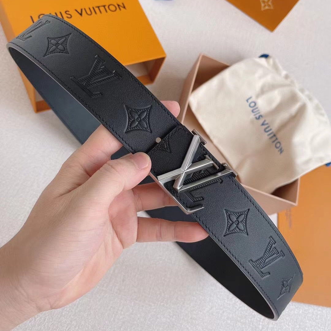 LV 25S BELT 40 MM IN BLACK CALFSKIN 593215 - 26-28